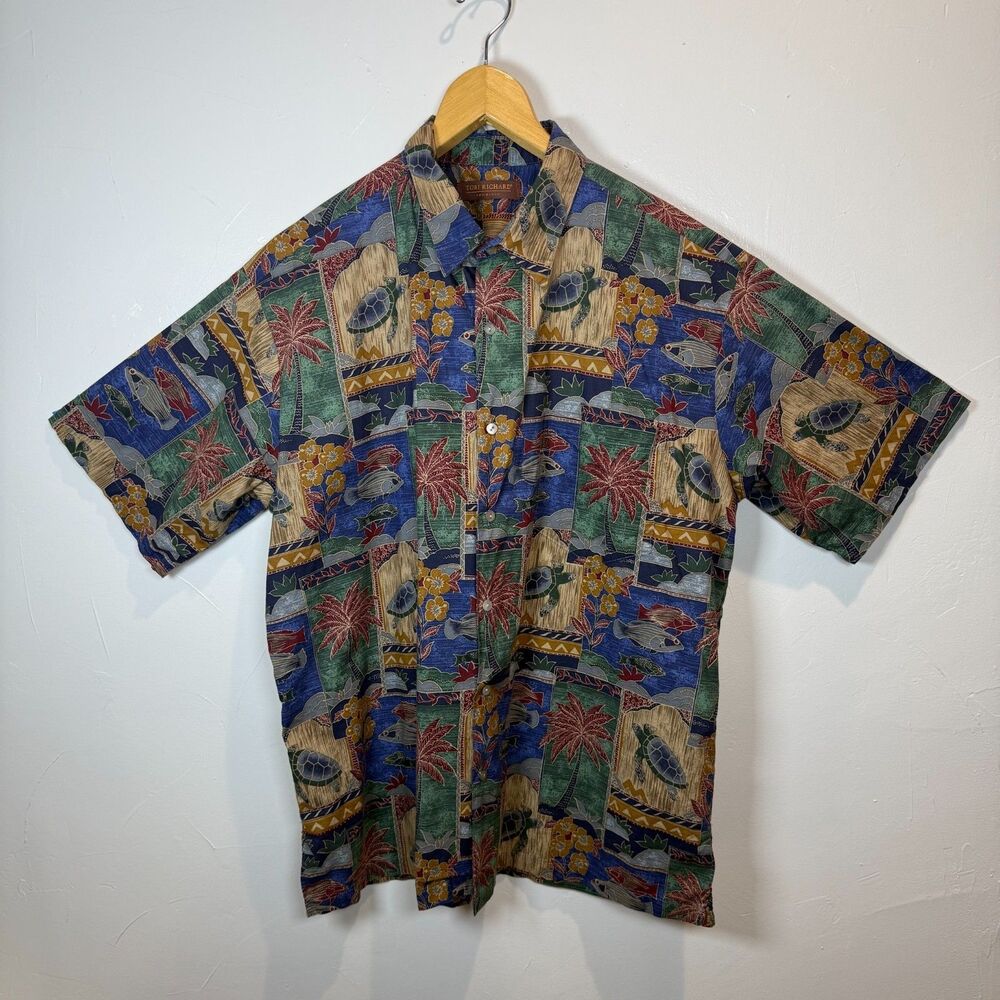 Tori Richard Honolulu Tropical Button Shirt Short Sleeve Size XL Cotton